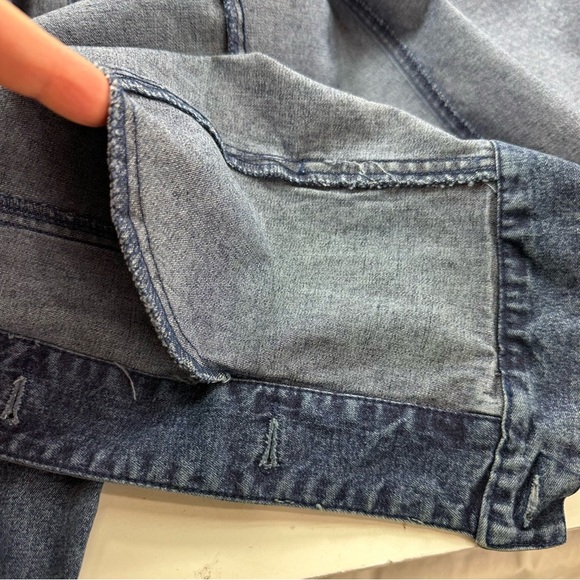 Quacker Factory Rhinestone Denim Jacket Women’s Small Blue Stretch Pockets - Picture 9 of 10